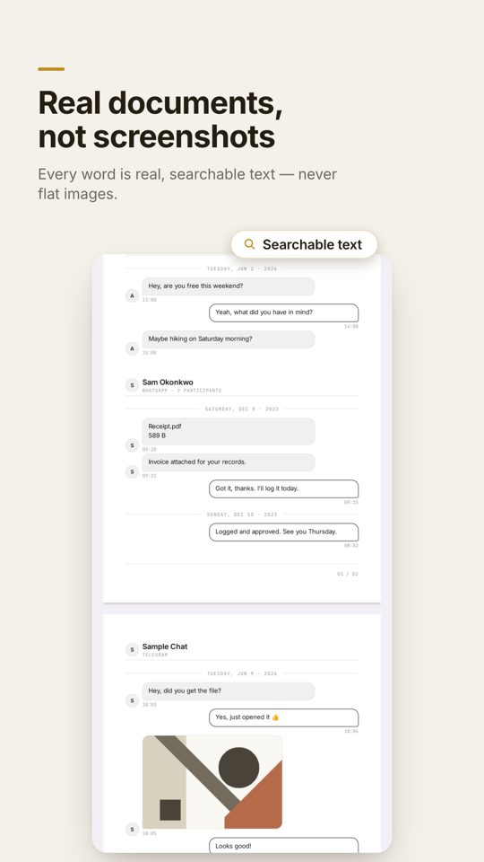 The finished PDF